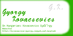 gyorgy kovacsevics business card